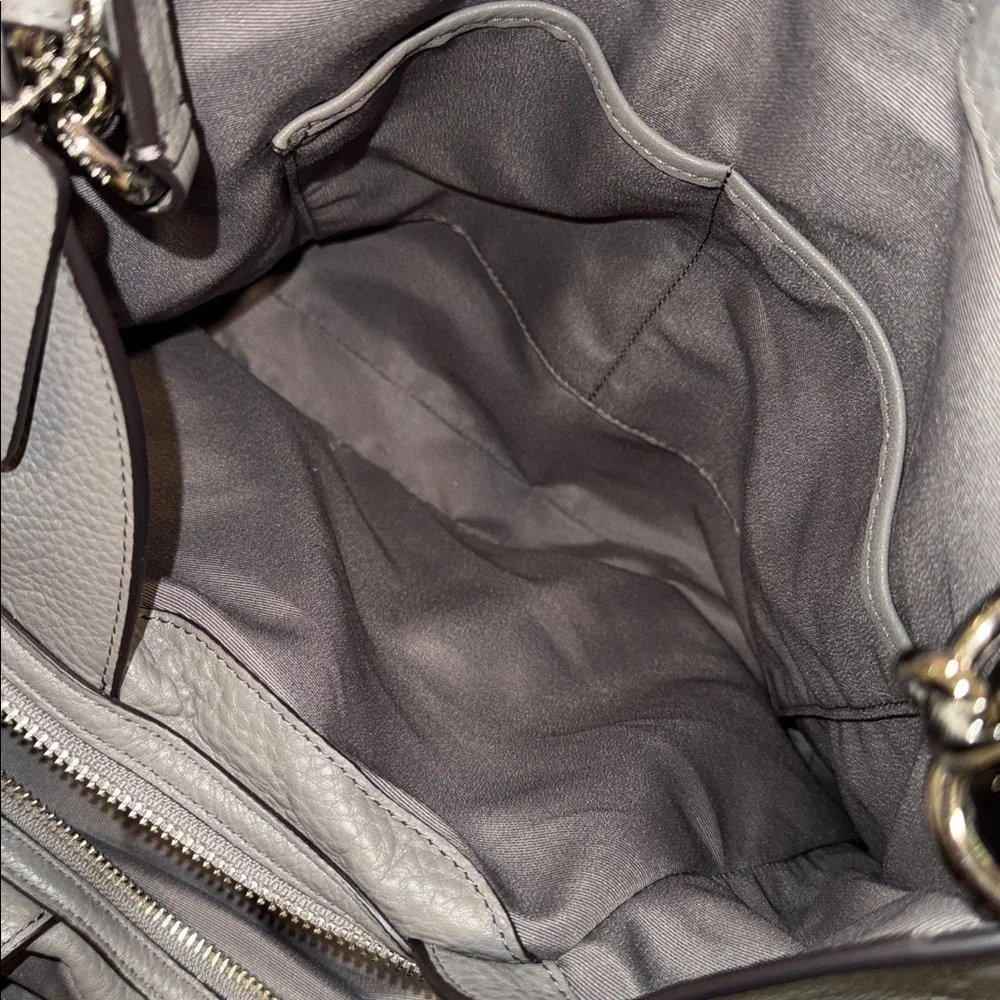 Coach Bag Lexy Gray Leather Shoulder Bag - Picture 12 of 17
